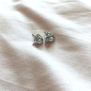 triangle pearl earrings